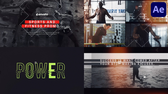 Sports and Fitness Promo for After Effects Openers template preview