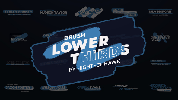 Brush Lower Thirds Elements template preview