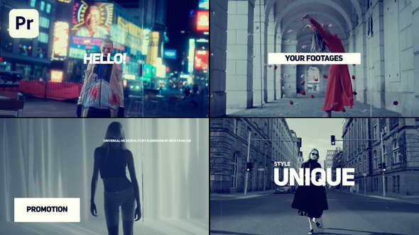 The Slideshow Premiere Pro template preview