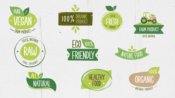 Vegan Eco Nature Farm Organic Titles Titles template preview