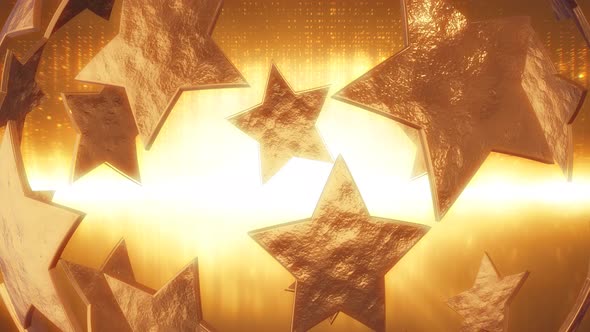 Golden Star Background 4K