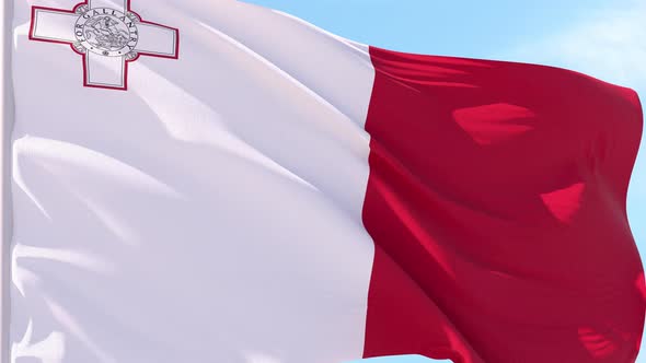 Malta Flag Looping Background