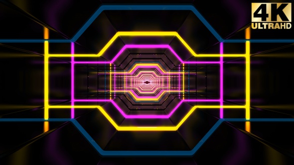 Colorful Neon Endless Tunnel Pack 4k