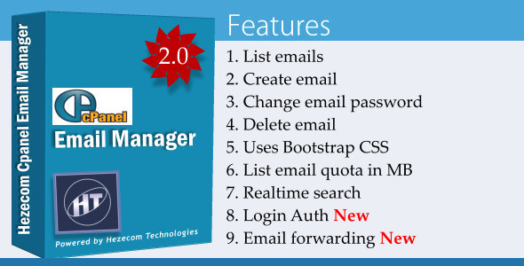 Cpanel Email Manager - CodeCanyon 3540880