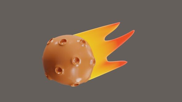 3D Animation of a Burning Meteoroid Falling Through the Atmosphere alt