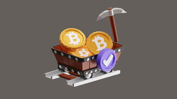 3D Animation of Proof of Work (PoW) used in Blockchain alt