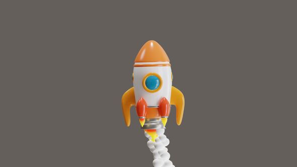 3D Animation of Space Exploration Rocket Launch alt