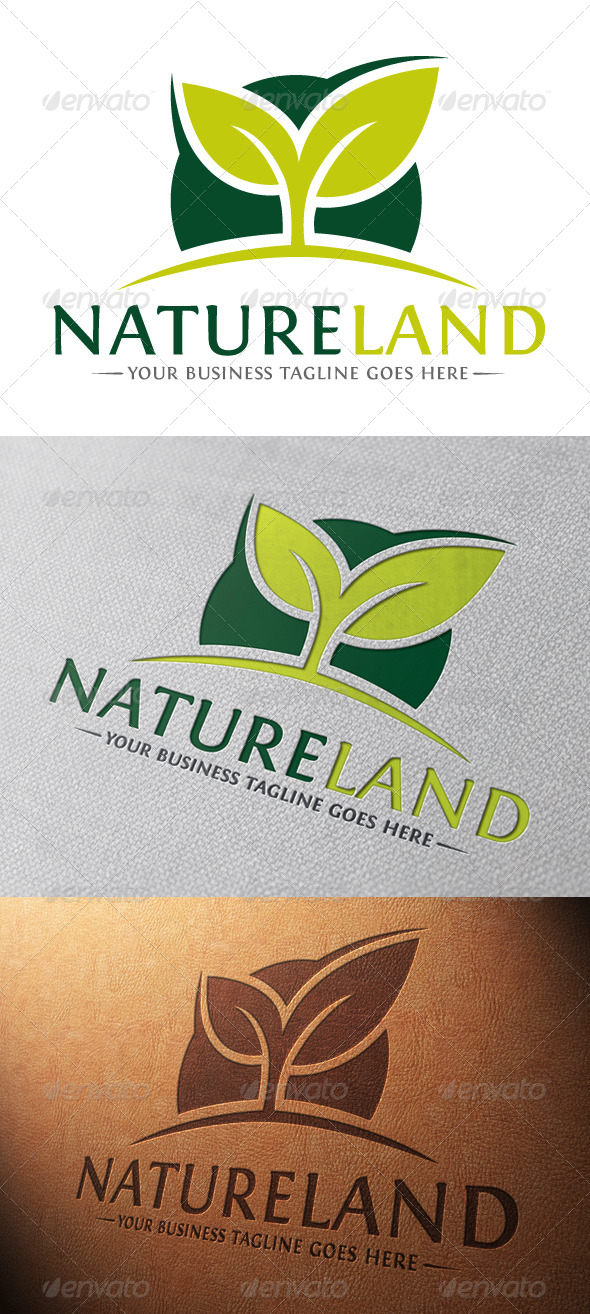 Natural Land Logo Template - Nature Logo Templates