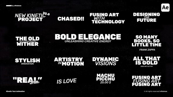 Kinetic Text Animation | AE Titles template preview
