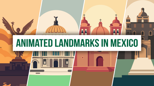 Animated Landmarks In Mexico Infographics template preview
