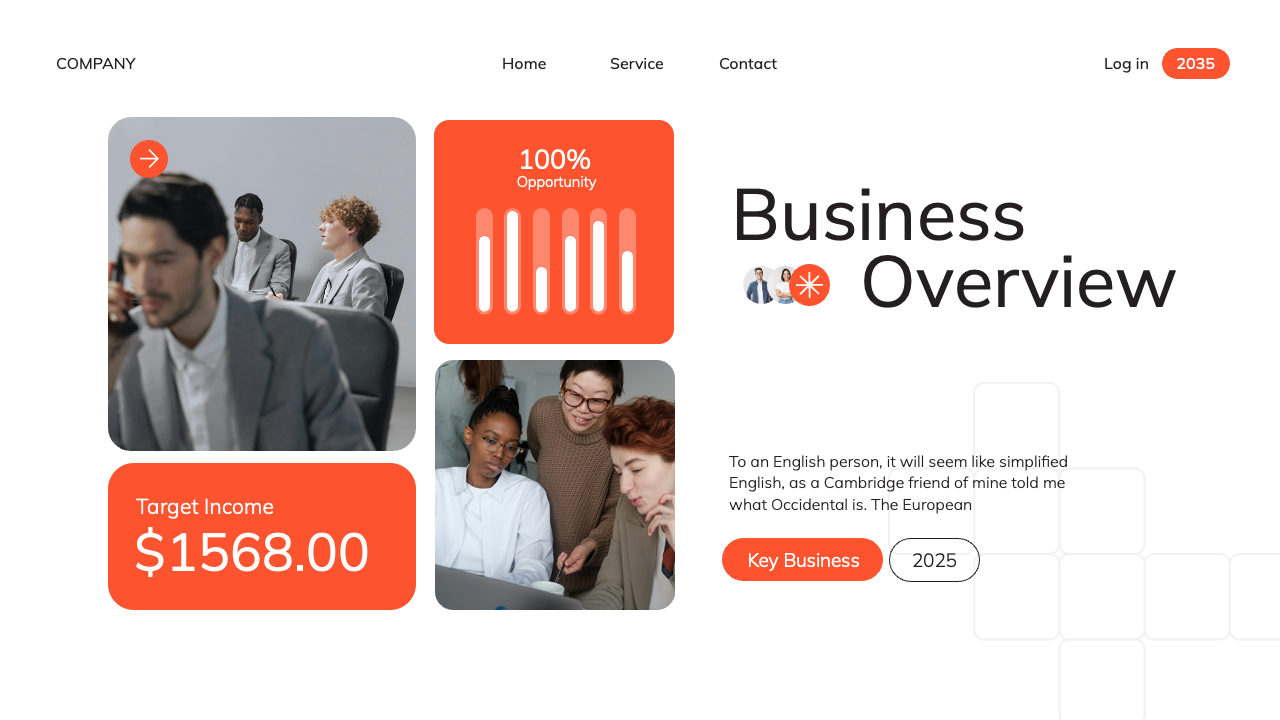 White Orange Modern Business Plan Presentation, Presentation Templates