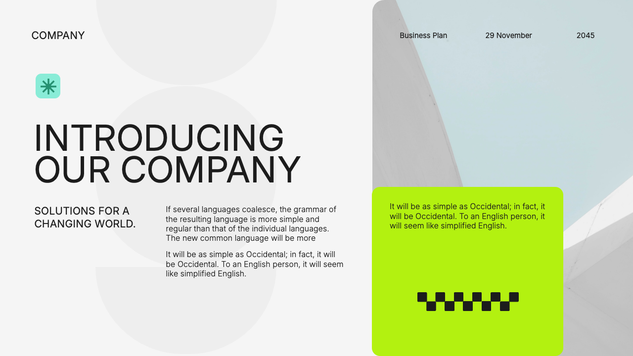 White Green Blue Modern Business Plan Presentation, Presentation Templates