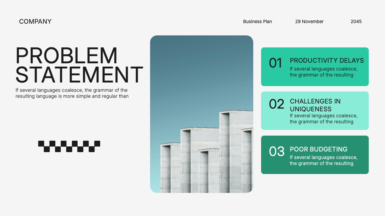 White Green Blue Modern Business Plan Presentation, Presentation Templates