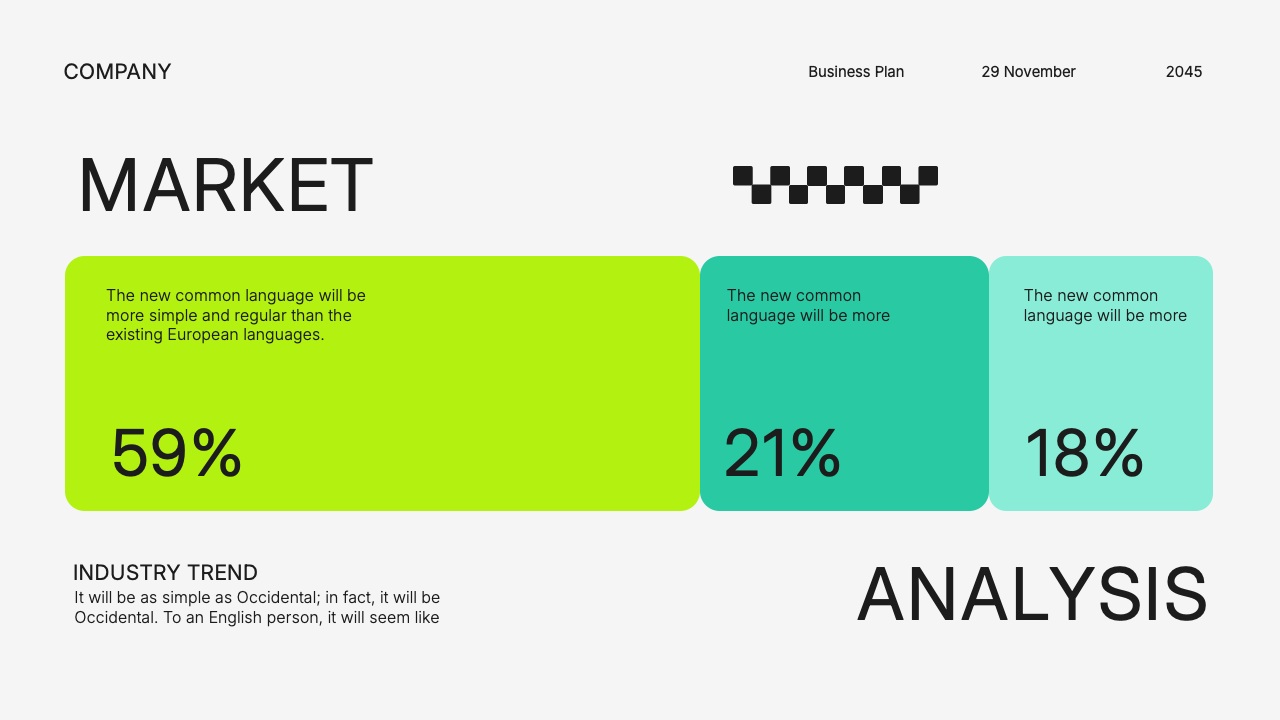 White Green Blue Modern Business Plan Presentation, Presentation Templates