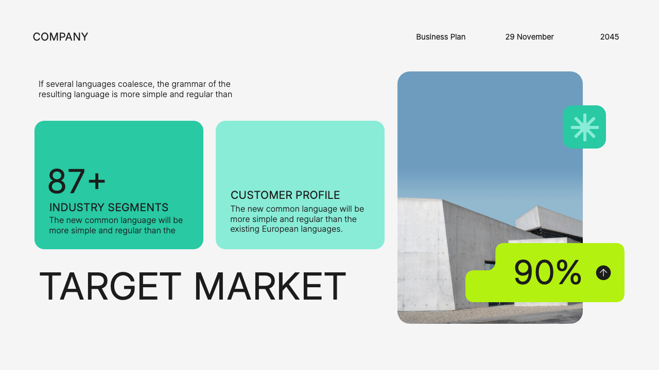 White Green Blue Modern Business Plan Presentation, Presentation Templates