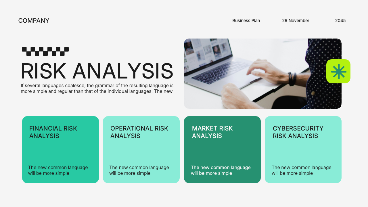 White Green Blue Modern Business Plan Presentation, Presentation Templates