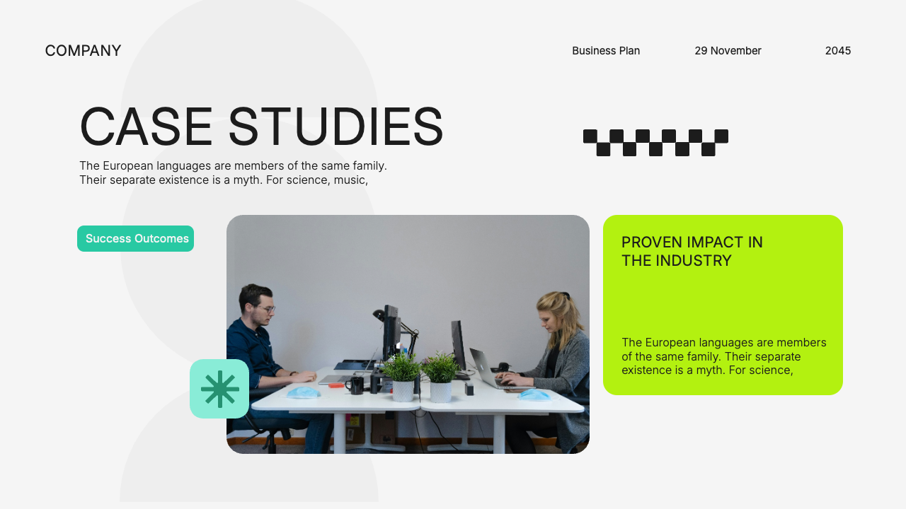 White Green Blue Modern Business Plan Presentation, Presentation Templates