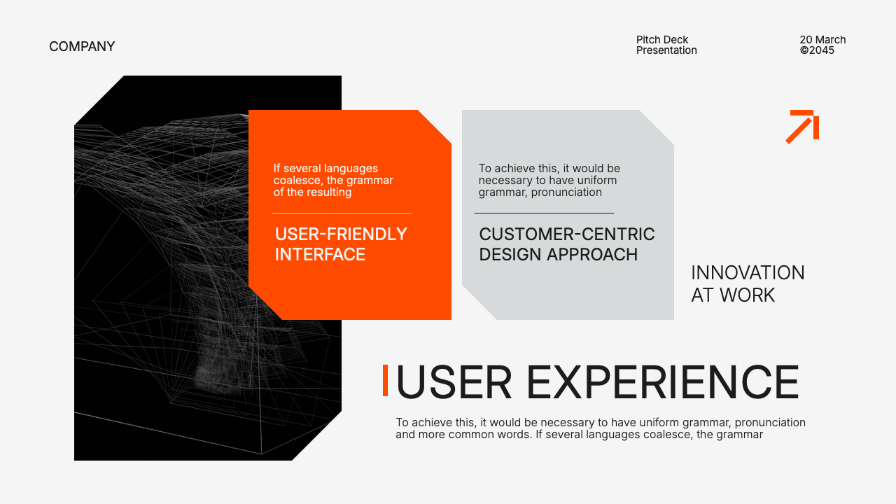 White Orange Minimalist Modern Pitch Deck Presentation, Presentation ...