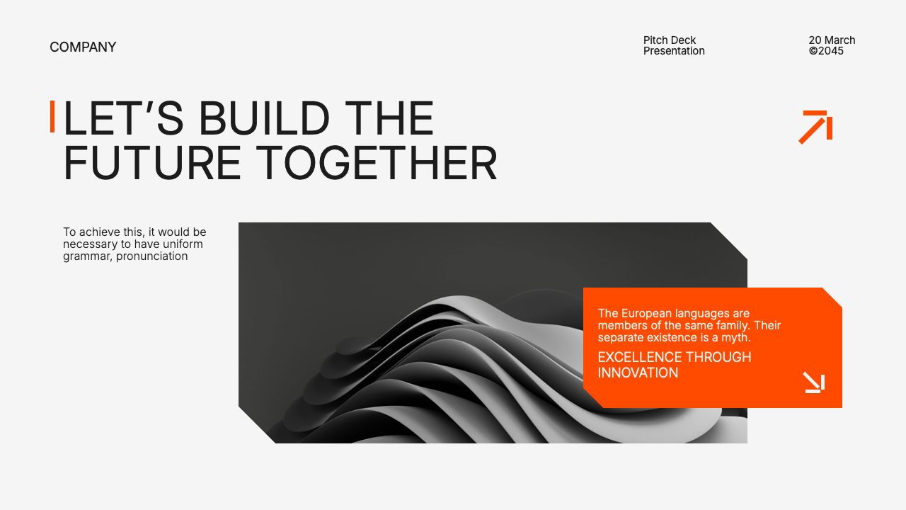 White Orange Minimalist Modern Pitch Deck Presentation, Presentation ...