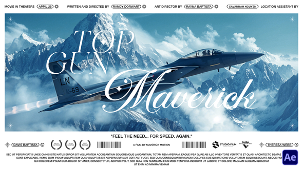 Harmony Cinematic Title Titles template preview