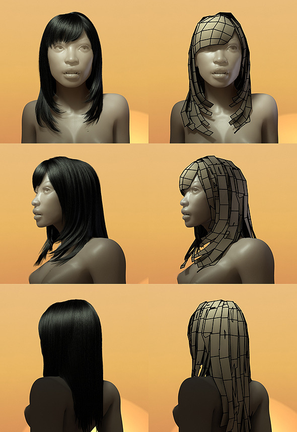 Female Hair Style - 3Docean 535907