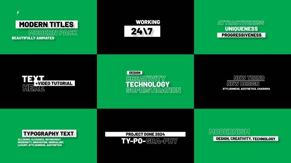 Animation Text  AE Titles template preview