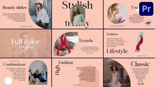 Sparkling Beauty Slides for Premiere Pro Premiere Pro template preview