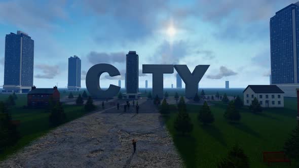 Creative City Text And Sun