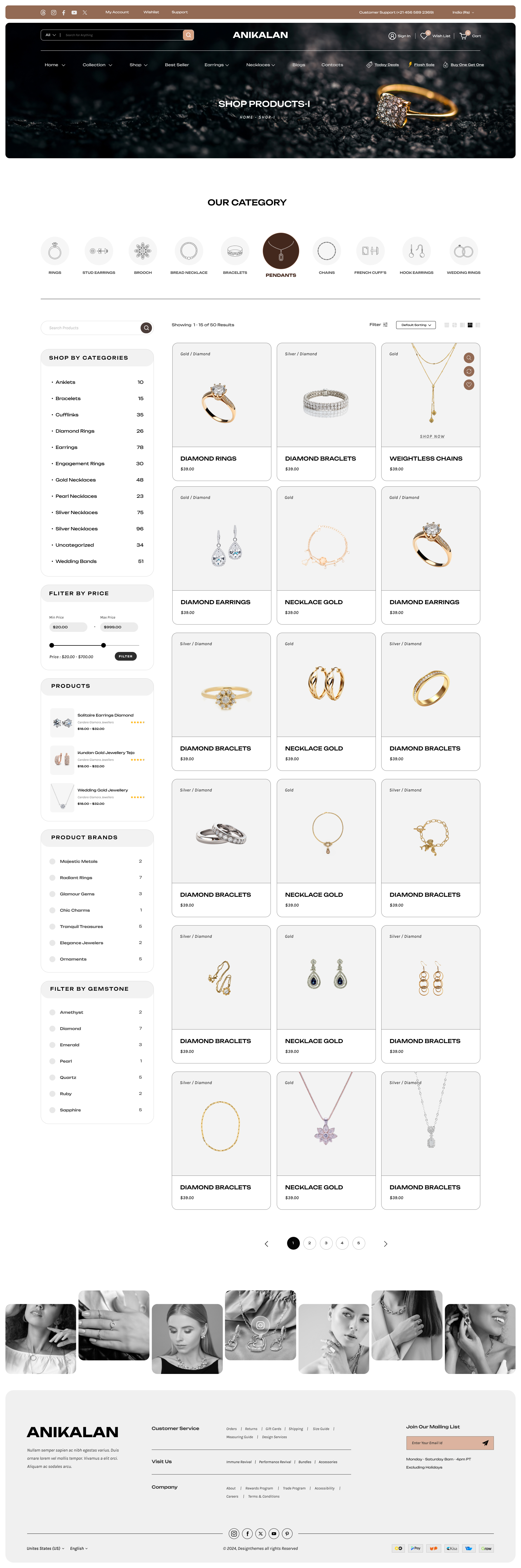 Anikalan Jewelry Store Website Figma Template by BuddhaThemes