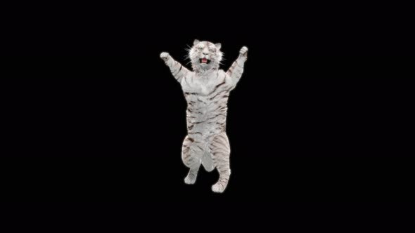 75 White Tiger Standing Magic Attack 4K alt
