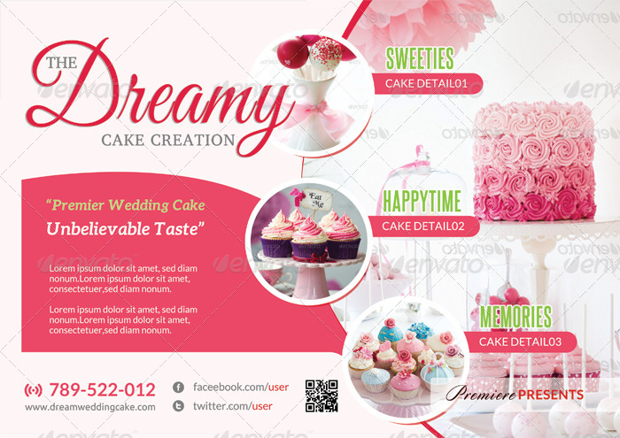 Cake / Sweet Icecream/ Candy Shop - Flyer Template by katzeline ...