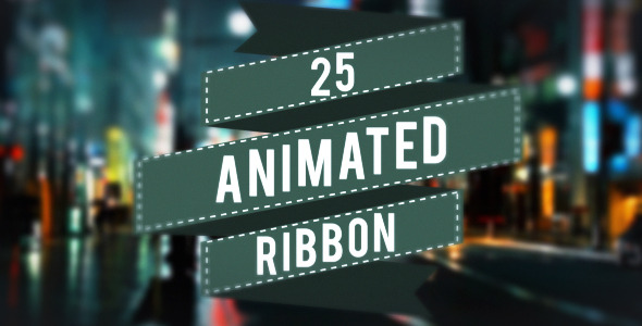 25 Animated Ribbons - VideoHive 5223383
