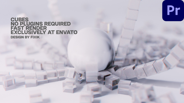 Cubes | MOGRT Premiere Pro template preview