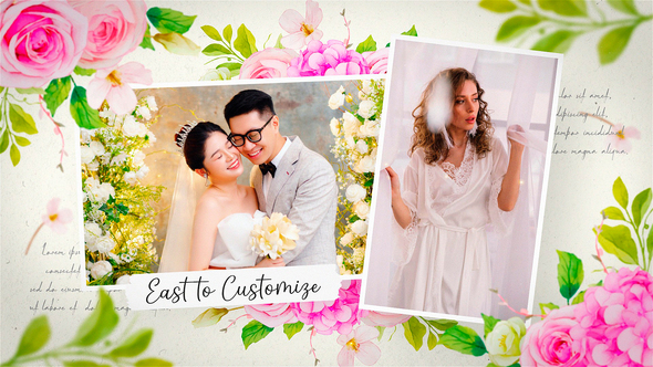 Floral Wedding Slideshow Elements template preview
