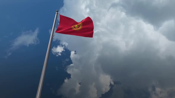 Kyrgyzstan Flag Waving 2K alt