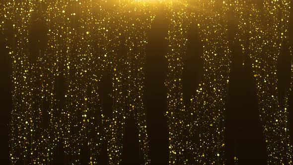 Gold Particles Waterfall HD