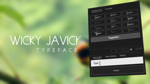 Animated Typeface - Wicky Javick Titles template preview