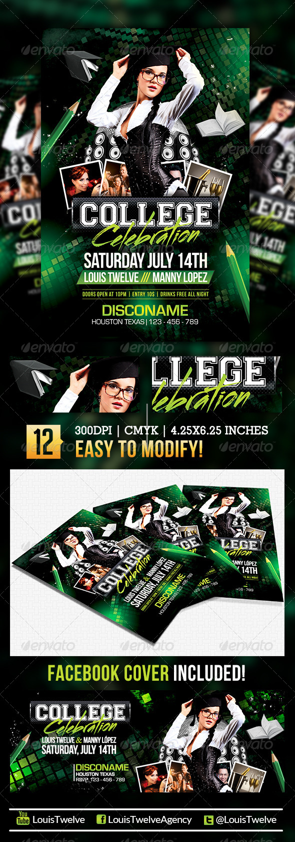 Back to School 2 | Flyer + Facebook Cover - Clubs & Parties Events