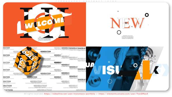 Typography Abstract Intro Openers template preview