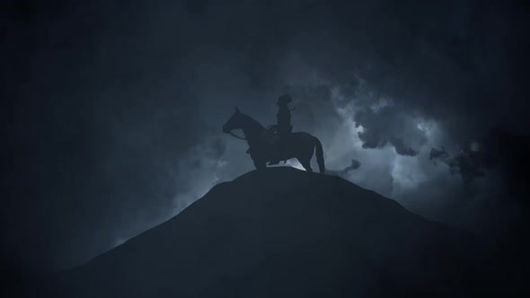 Napoleon On A Hill On A Stormy Day