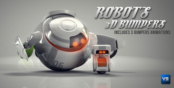 Robots 3D logo bumpers