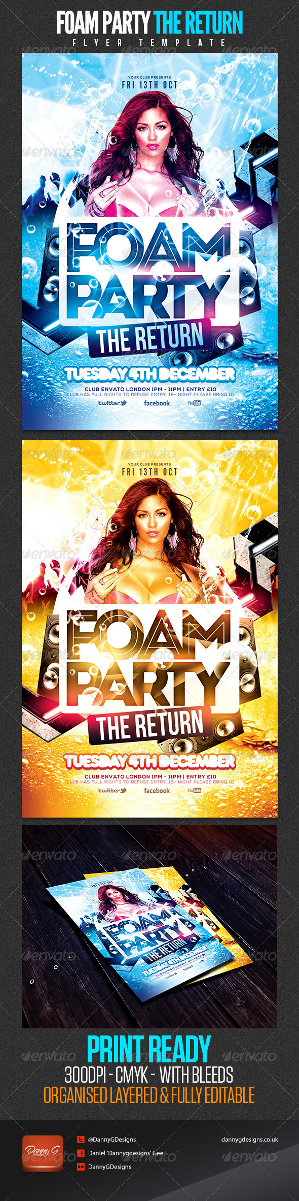 Foam Party The Return Flyer Template - Clubs & Parties Events