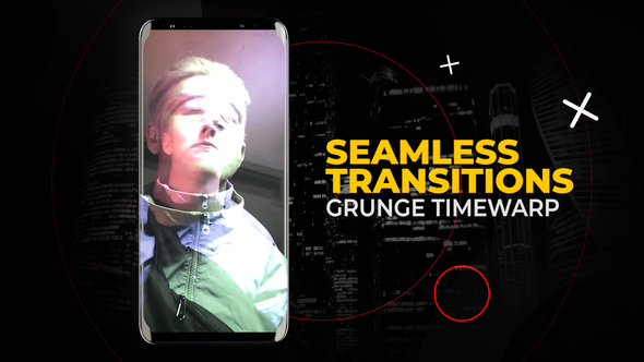 Vertical Grunge Timewarp Transitions | After Effects Elements template preview