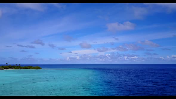 Aerial texture of relaxing coast beach voyage by blue ocean with white sand background of journey ne alt