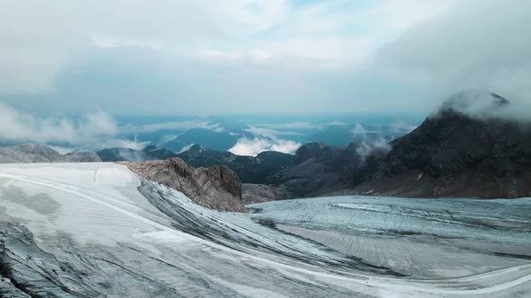 Dachstein Gletscher Berge Österreich Drohne