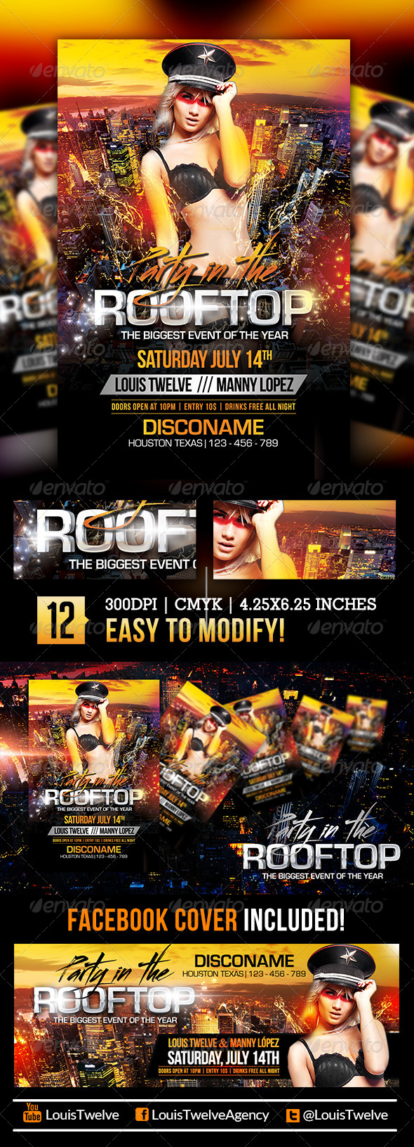 Party in the Rooftop | Flyer + Facebook Cover