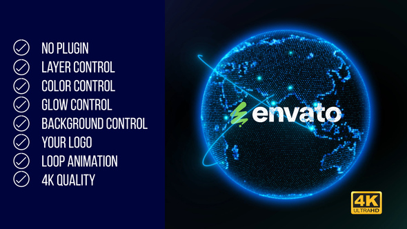 Digital earth logo Elements template preview