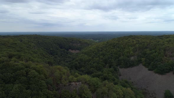 Aerial View of Landscape in Southern Sweden