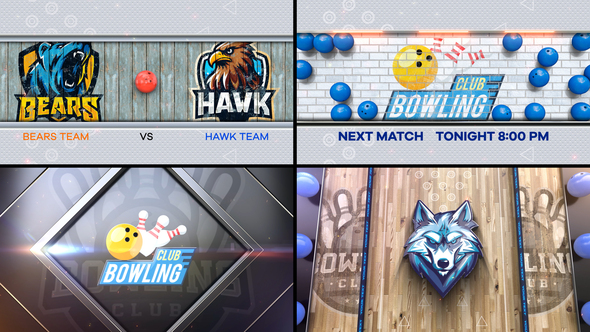 Bowling Bumper 4 (4-Bumpers) Logo Stings template preview