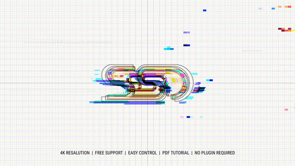 Creative Glitch Logo Logo Stings template preview